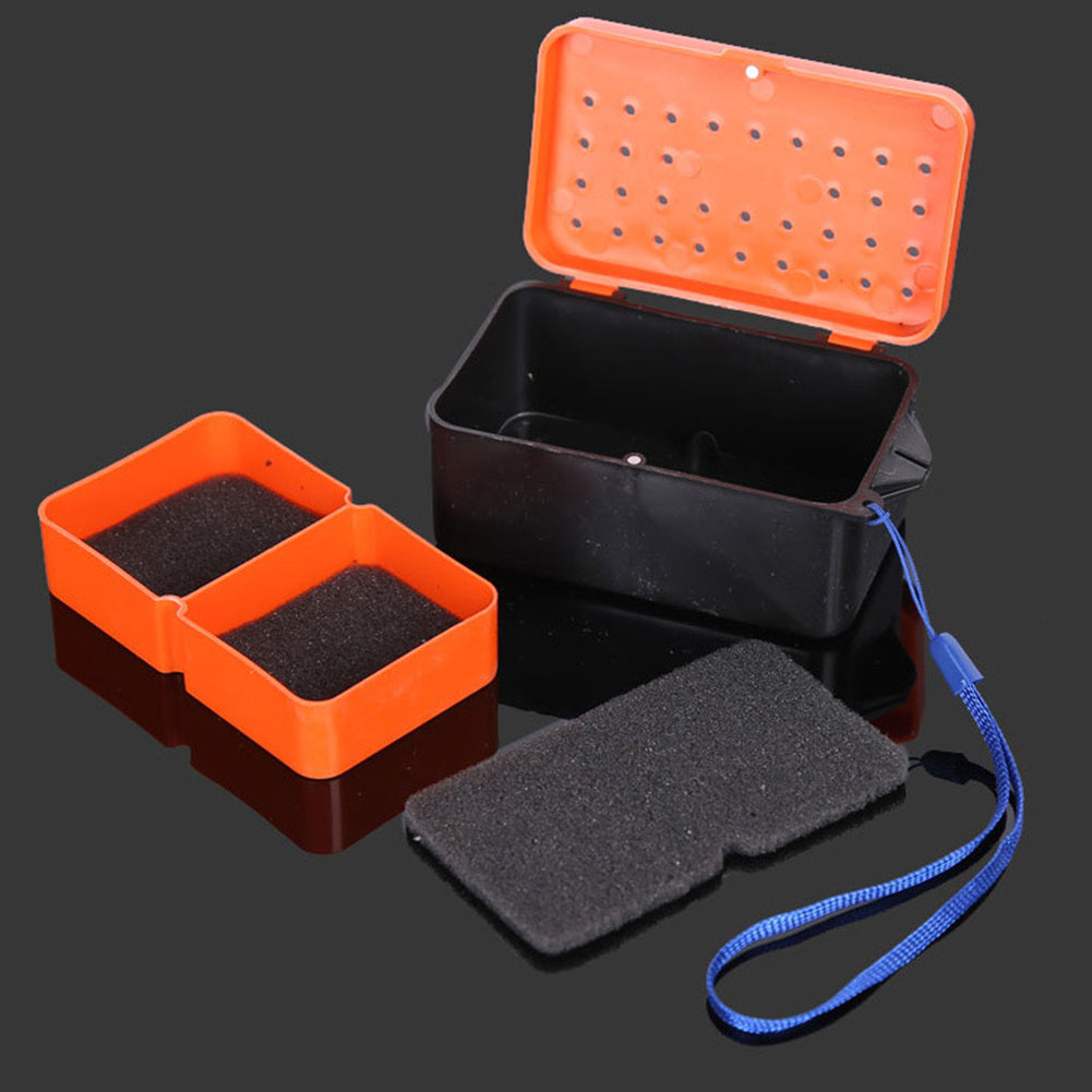 Portable Earthworm Red Worm Fishing Bait Tackle Alive Lure Storage Case Box