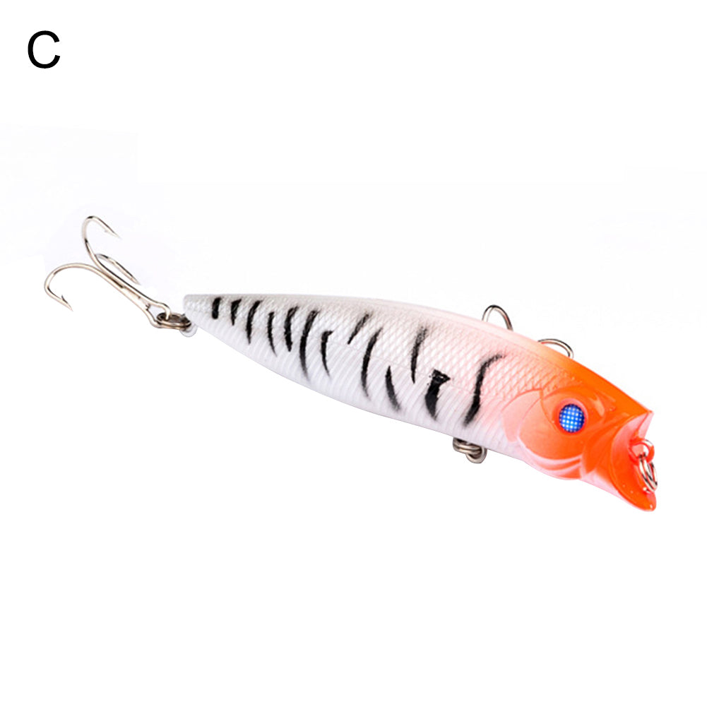 Colorful Painted Fish Shape 9cm 3D Eyes Fishing Hard Lure Bait Hooks Tool