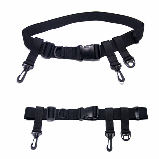 Nylon Fish Wading Belt Holder Clip Fishing Accessories with D Ring Swivel Hook