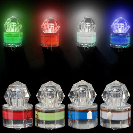 LED Deep Sea Underwater Diamond Flashing Fishing Light Squid Strobe Bait Lure
