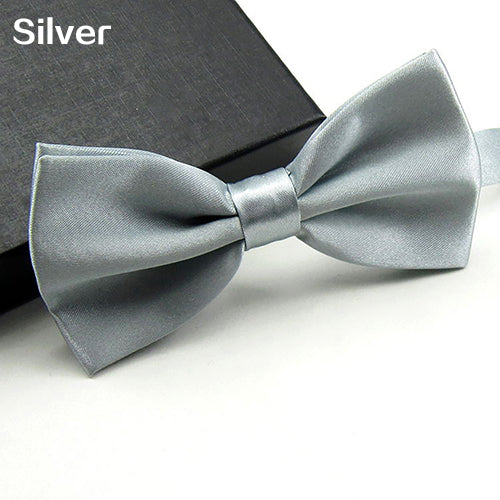 Men Classic Solid Color Bowtie Necktie Tuxedo Wedding Party Adjustable Bow Tie