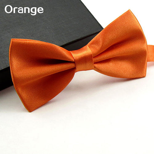 Men Classic Solid Color Bowtie Necktie Tuxedo Wedding Party Adjustable Bow Tie