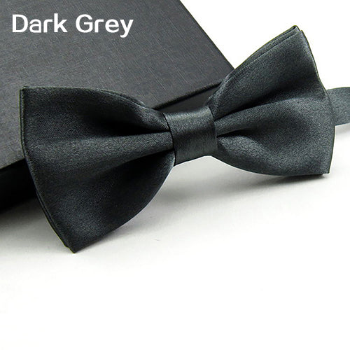 Men Classic Solid Color Bowtie Necktie Tuxedo Wedding Party Adjustable Bow Tie