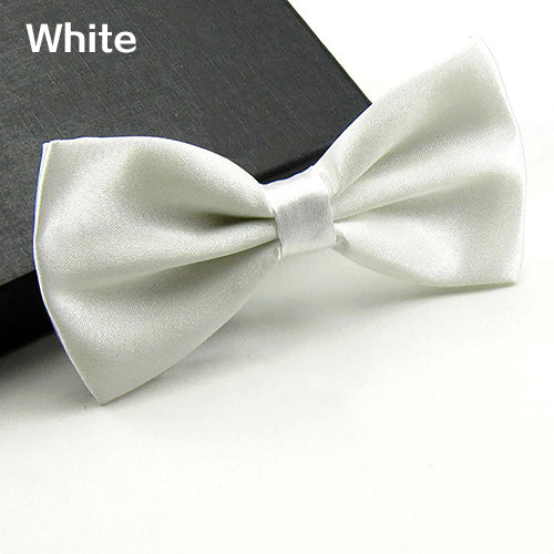 Men Classic Solid Color Bowtie Necktie Tuxedo Wedding Party Adjustable Bow Tie