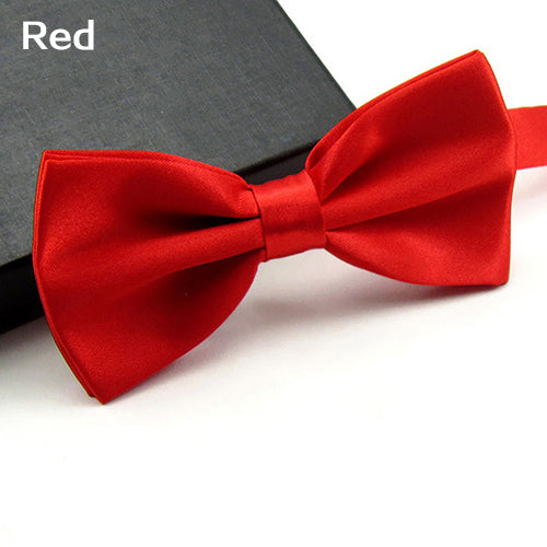 Men Classic Solid Color Bowtie Necktie Tuxedo Wedding Party Adjustable Bow Tie