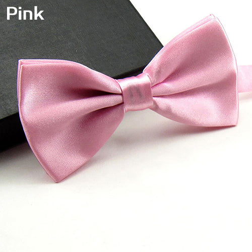 Men Classic Solid Color Bowtie Necktie Tuxedo Wedding Party Adjustable Bow Tie