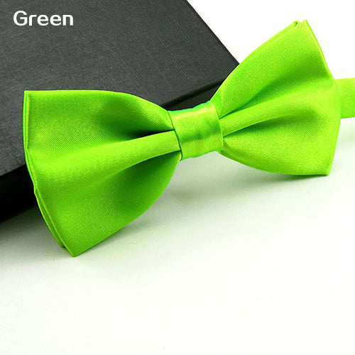 Men Classic Solid Color Bowtie Necktie Tuxedo Wedding Party Adjustable Bow Tie