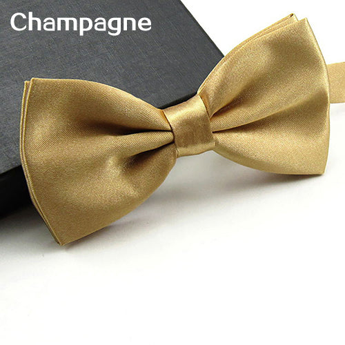 Men Classic Solid Color Bowtie Necktie Tuxedo Wedding Party Adjustable Bow Tie