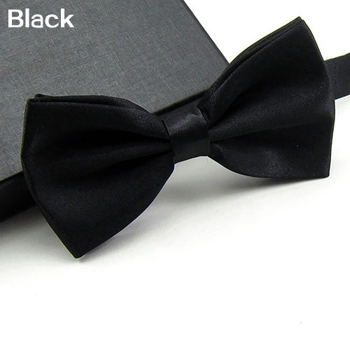Men Classic Solid Color Bowtie Necktie Tuxedo Wedding Party Adjustable Bow Tie