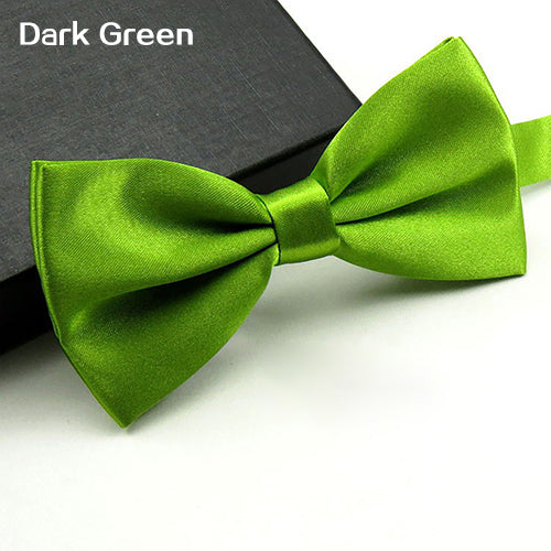 Men Classic Solid Color Bowtie Necktie Tuxedo Wedding Party Adjustable Bow Tie