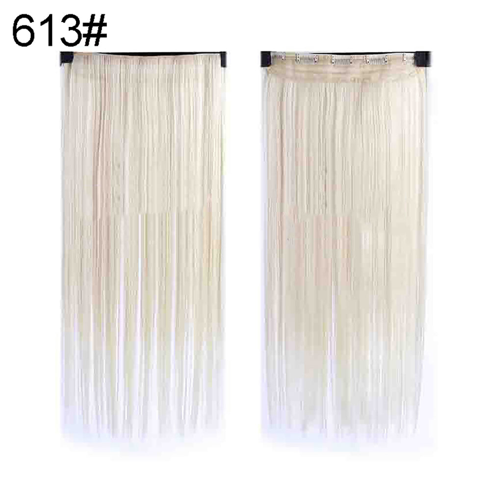 Women Fashion Full Head Clip-on Wig Hair Extensions Long Straight Hairpiece