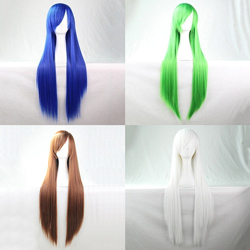 Women Fashion Long Anime Wigs Cosplay Party Wigs Full Straight Hair Extension
