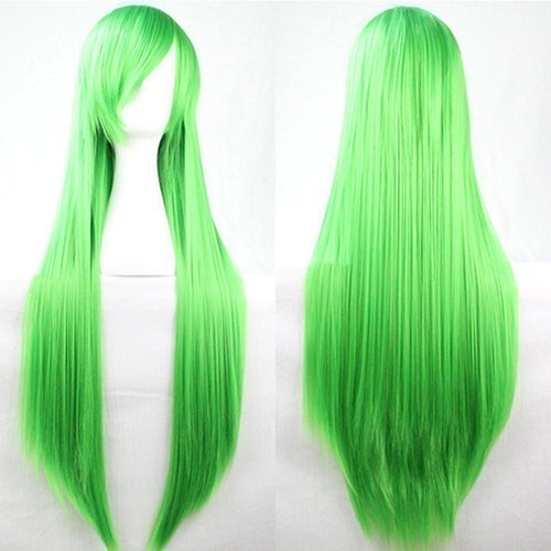 Women Fashion Long Anime Wigs Cosplay Party Wigs Full Straight Hair Extension