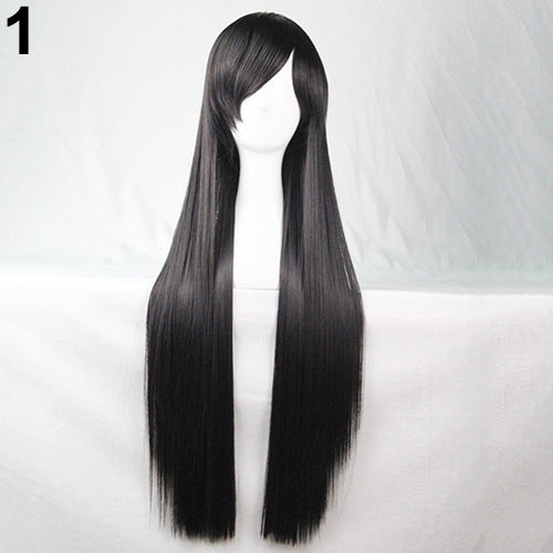 Women Fashion Long Anime Wigs Cosplay Party Wigs Full Straight Hair Extension