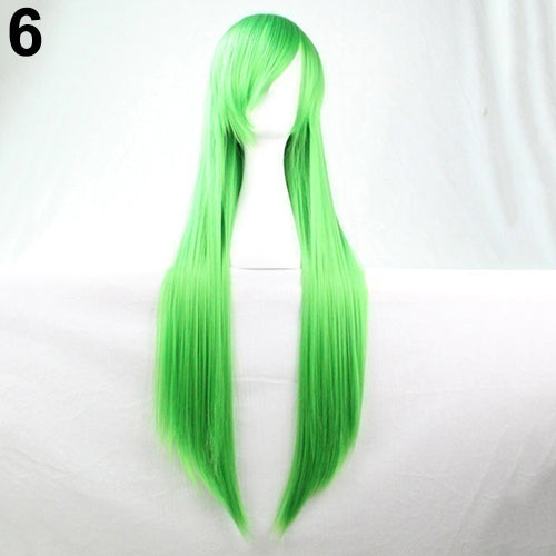 Women Fashion Long Anime Wigs Cosplay Party Wigs Full Straight Hair Extension