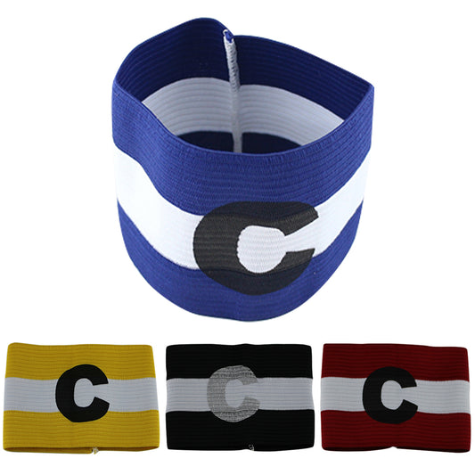 Adjustable Competition Football Soccer Captain Armband Elastic C Mark Arm Band
