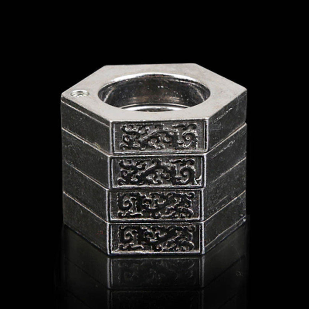 4Pcs Round Hexagon Self-defense Men's Finger Ring Emergency Window Breaker Tool