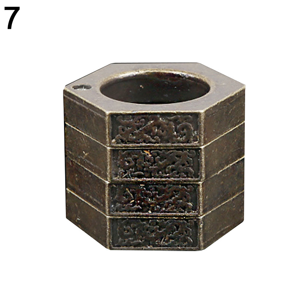 4Pcs Round Hexagon Self-defense Men's Finger Ring Emergency Window Breaker Tool