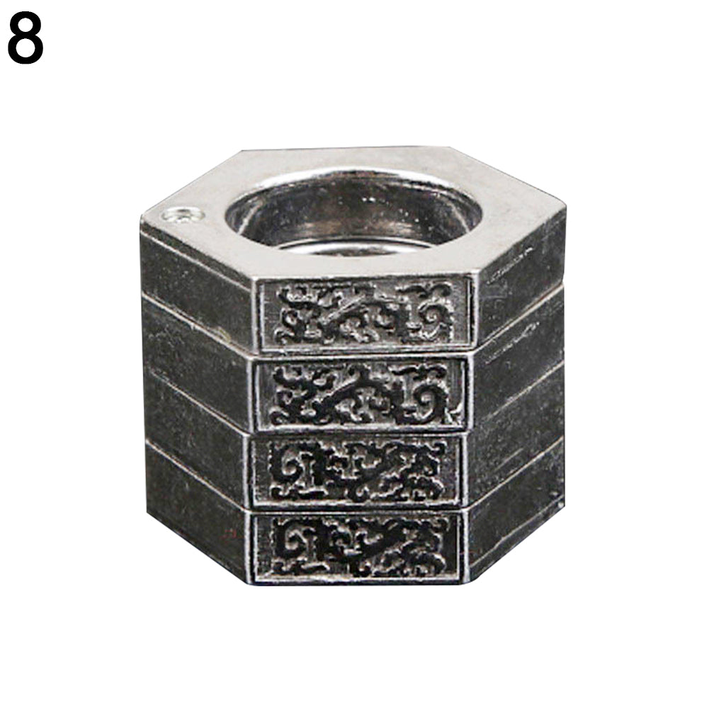 4Pcs Round Hexagon Self-defense Men's Finger Ring Emergency Window Breaker Tool