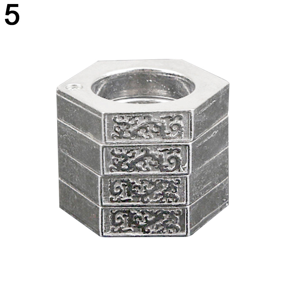 4Pcs Round Hexagon Self-defense Men's Finger Ring Emergency Window Breaker Tool
