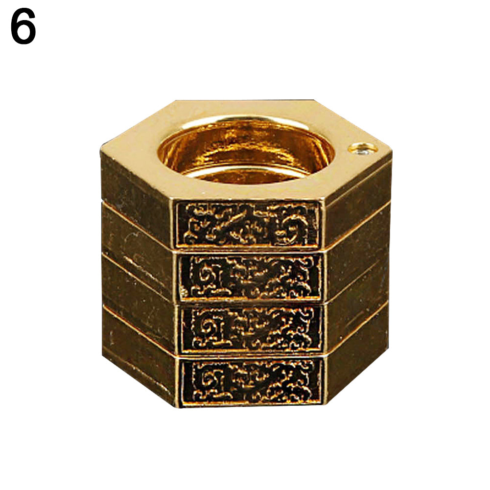 4Pcs Round Hexagon Self-defense Men's Finger Ring Emergency Window Breaker Tool