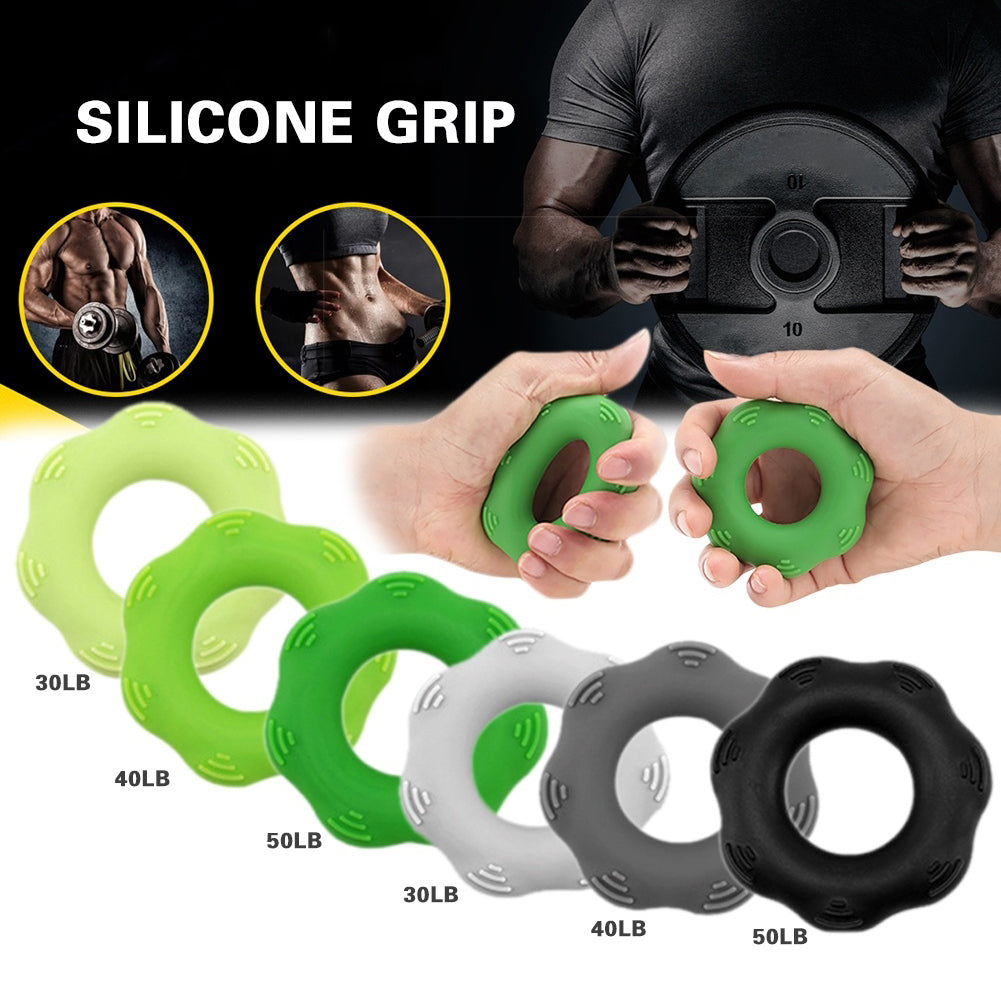 Hand Massage Grip Finger Strength Exercise Training Rehabilitation Silicone Ring