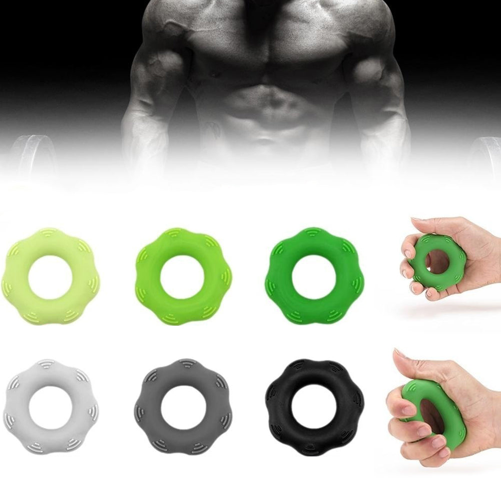 Hand Massage Grip Finger Strength Exercise Training Rehabilitation Silicone Ring
