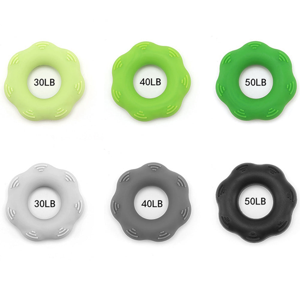 Hand Massage Grip Finger Strength Exercise Training Rehabilitation Silicone Ring