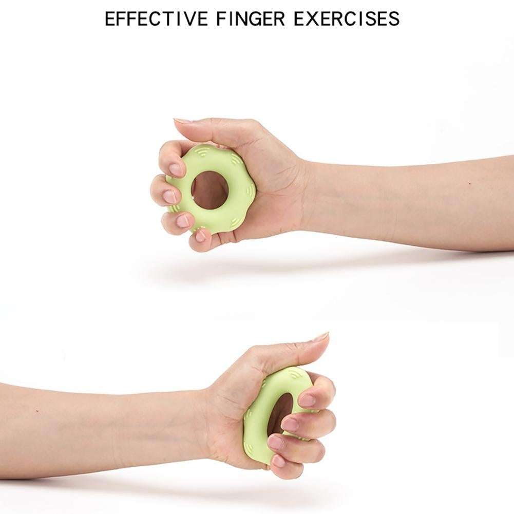 Hand Massage Grip Finger Strength Exercise Training Rehabilitation Silicone Ring