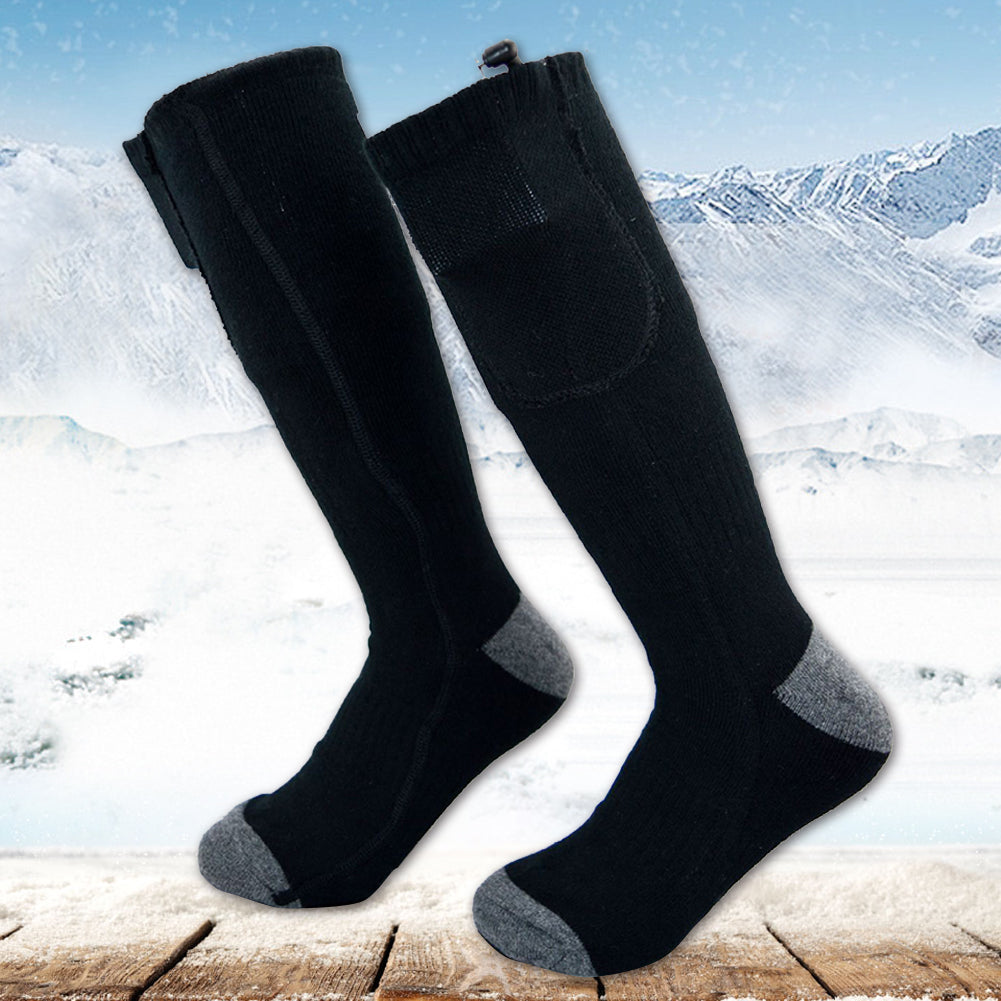 Battery Heated Electric Heating Cotton Unisex Long Socks Winter Foot Warmer