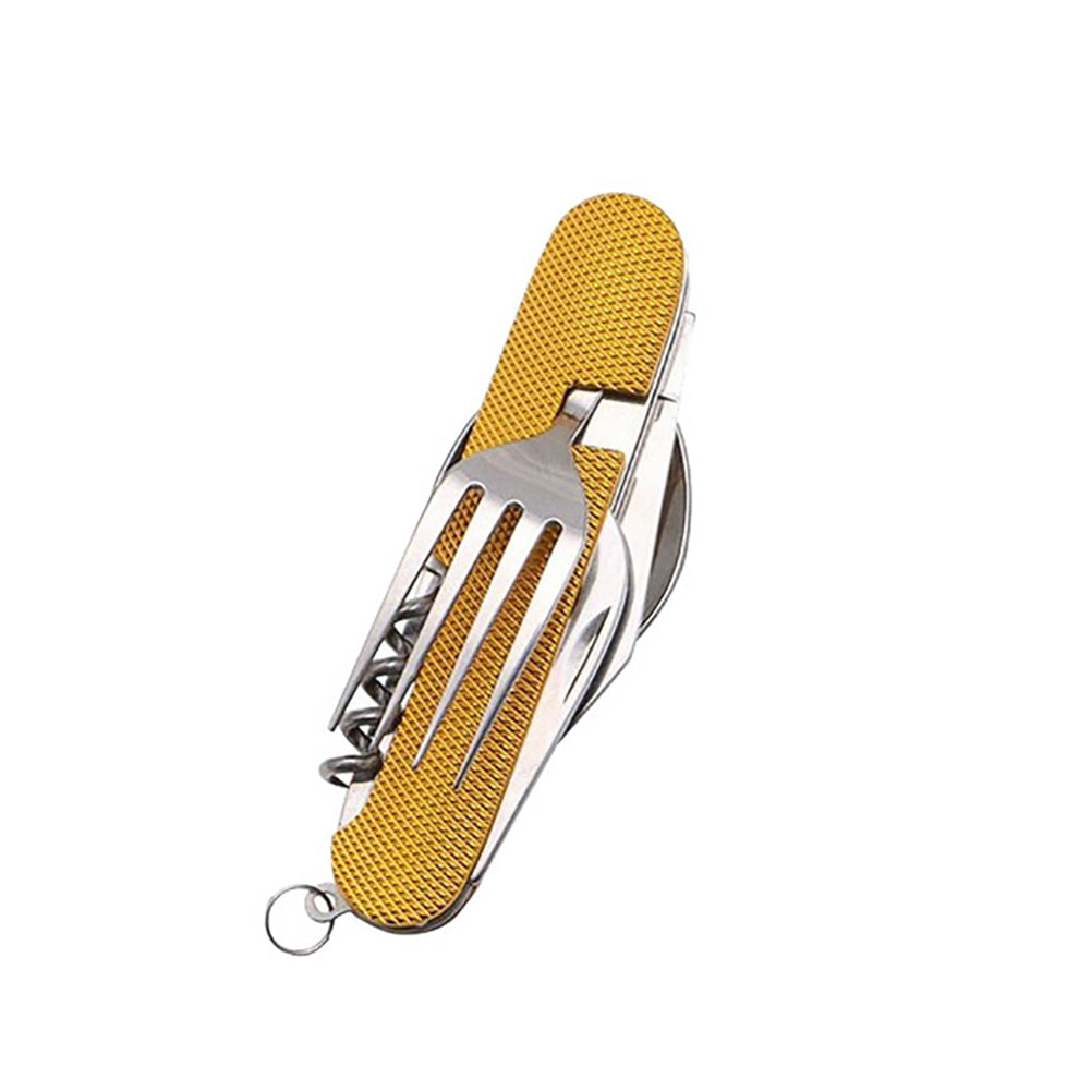 Multifunction 3-in-1 Outdoor Travel Camping Hiking Folding Spoon Fork Knife