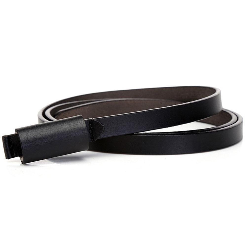Fashion Women Adjustable Faux Leather Knot Thin Belt Waist Strap Waistband