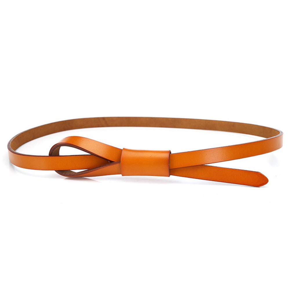 Fashion Women Adjustable Faux Leather Knot Thin Belt Waist Strap Waistband