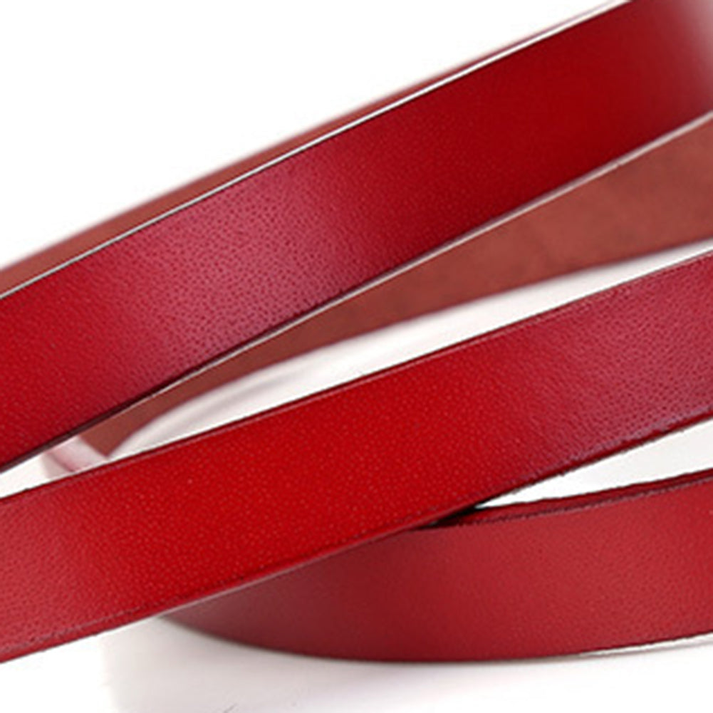 Fashion Women Adjustable Faux Leather Knot Thin Belt Waist Strap Waistband