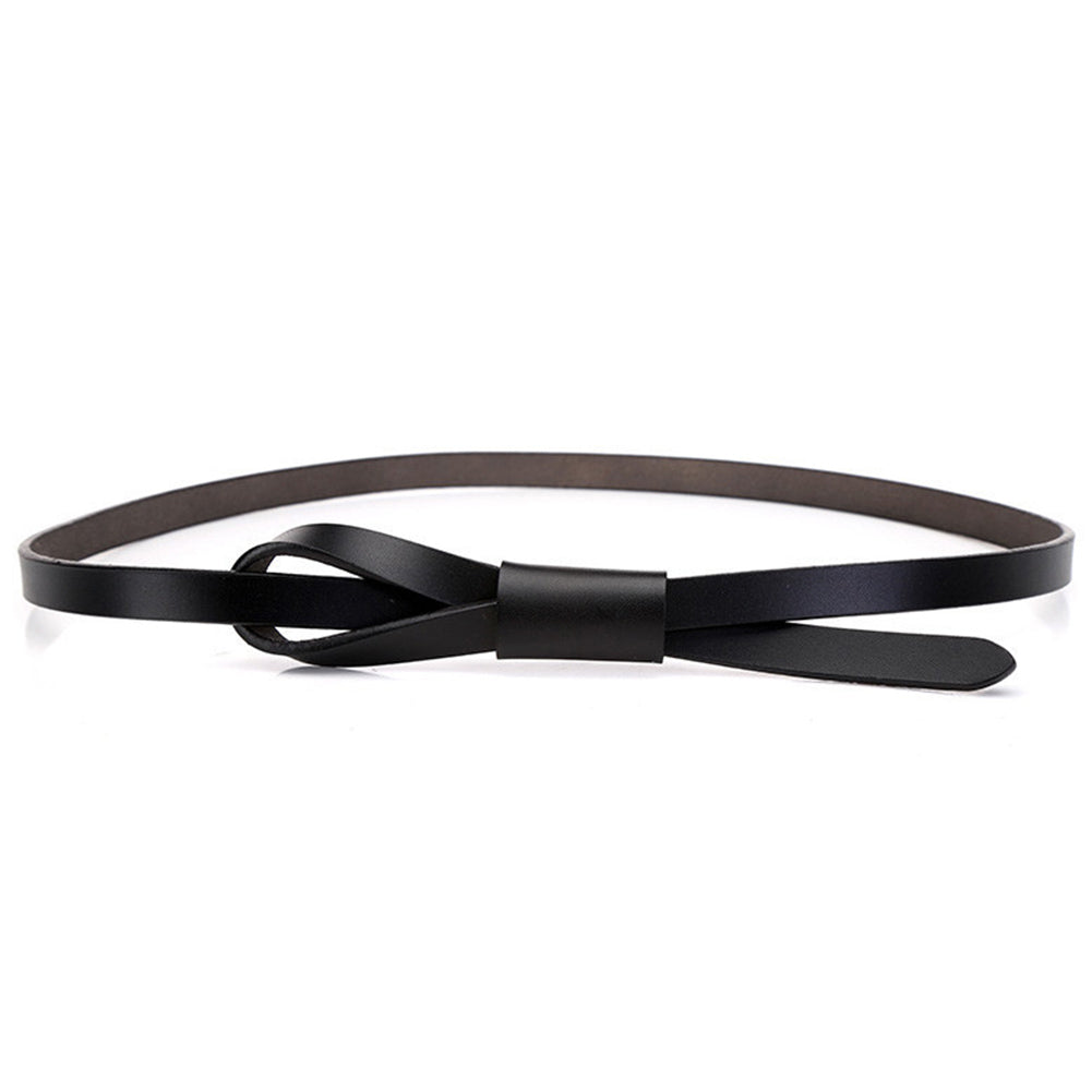 Fashion Women Adjustable Faux Leather Knot Thin Belt Waist Strap Waistband