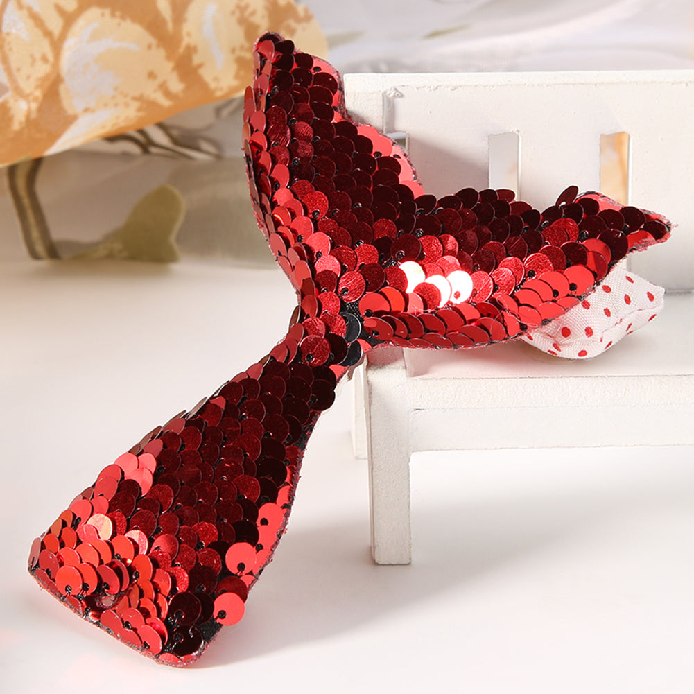 Children Kids Girls Headwear Glitter Sequin Mermaid Tail Hair Clip Hairpin