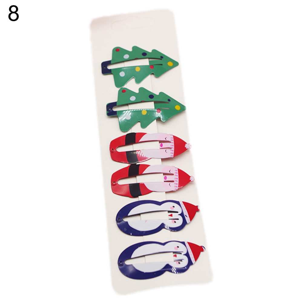 6Pcs/Set Lovely Fruit Mermaid Flamingo Cartoon Hairpin Baby Girls Hair Clip Gift