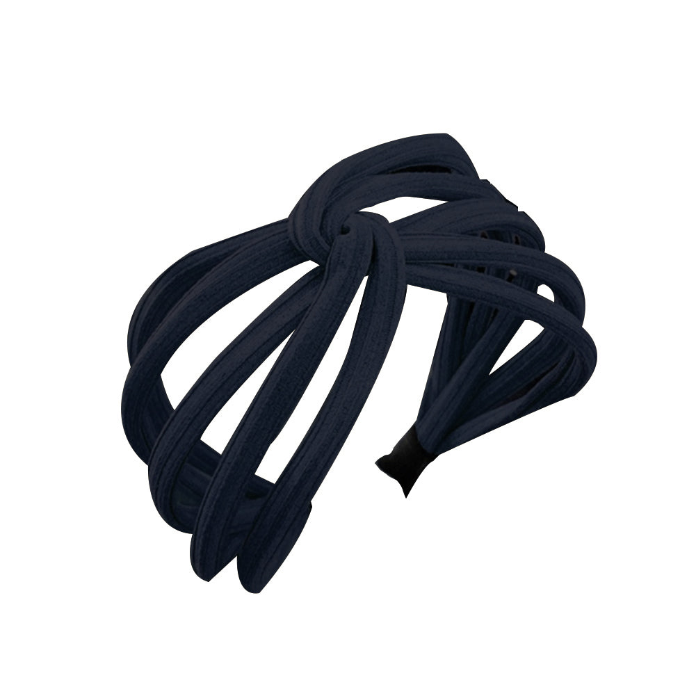 Fashion Women Solid Color Wide Multilayer Knotted Hairband Headband Headwear