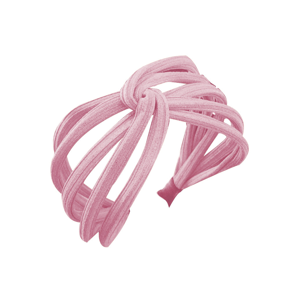 Fashion Women Solid Color Wide Multilayer Knotted Hairband Headband Headwear