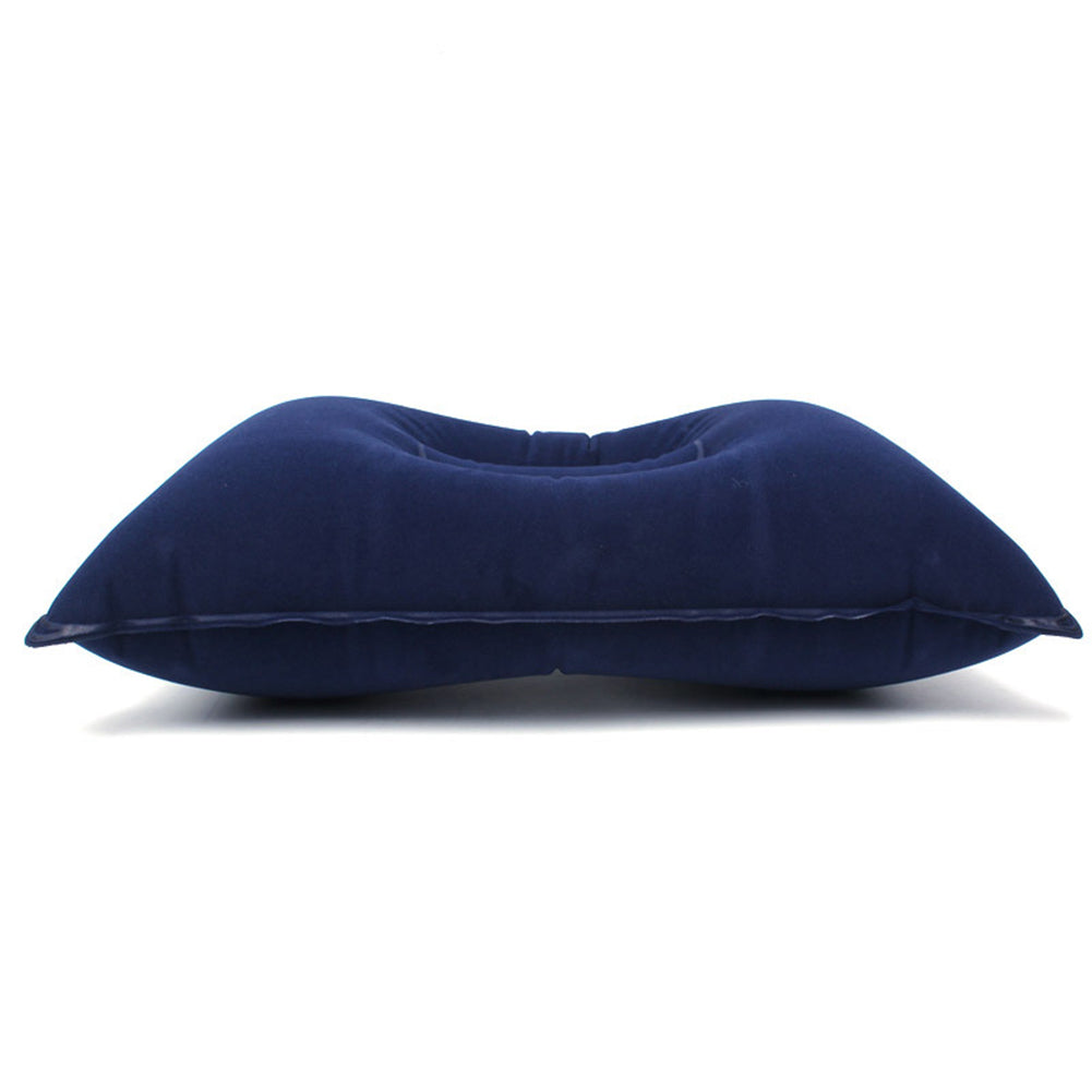 Portable Outdoor Non-Leakage Flocking Inflation Pillow Travel Camping Cushion