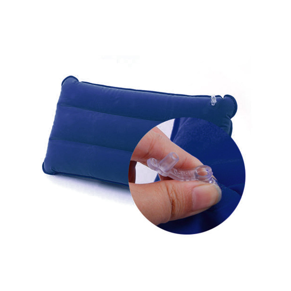 Portable Outdoor Non-Leakage Flocking Inflation Pillow Travel Camping Cushion