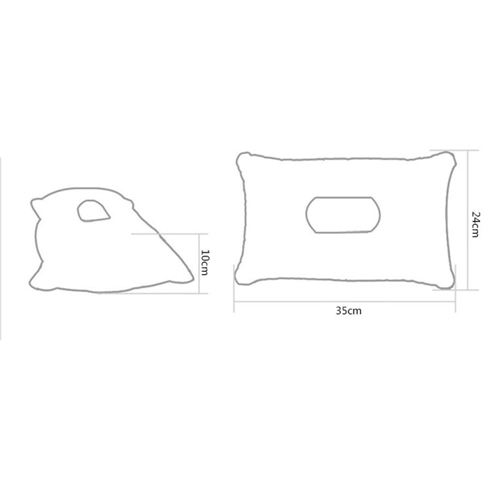 Portable Outdoor Non-Leakage Flocking Inflation Pillow Travel Camping Cushion