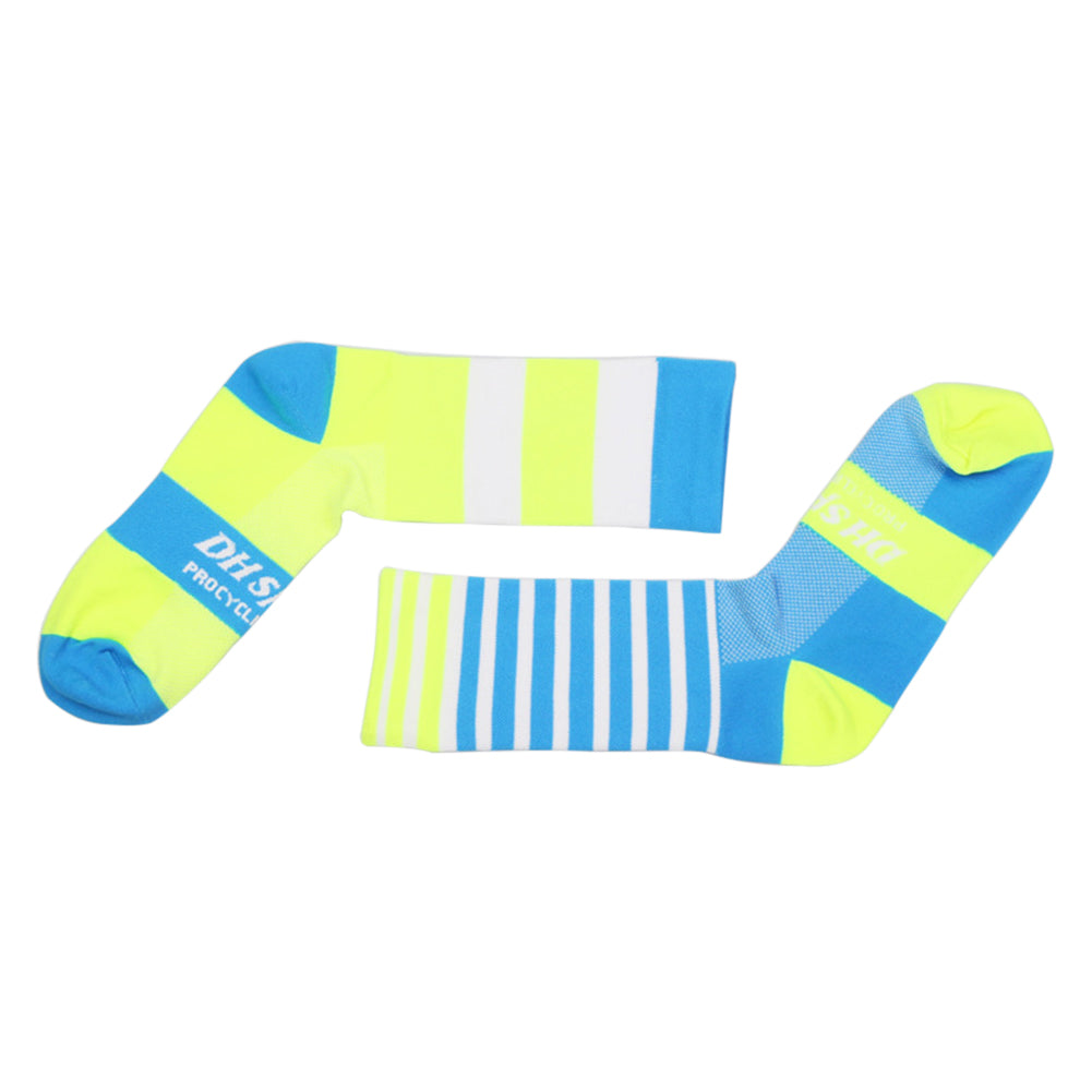 Pro Men Women Cycling Riding Sports Anti-Sweat Breathable Striped Ankle Socks