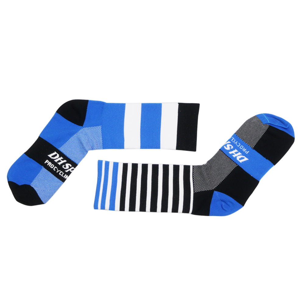 Pro Men Women Cycling Riding Sports Anti-Sweat Breathable Striped Ankle Socks