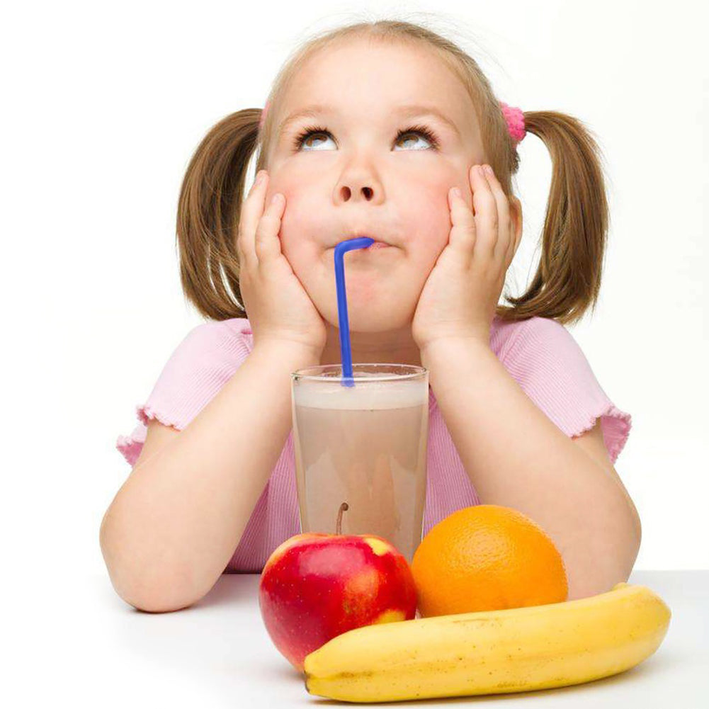 6Pcs Reusable Drinking Straws Silicone with Brush Milk Home Tea Coffee Shop Tool