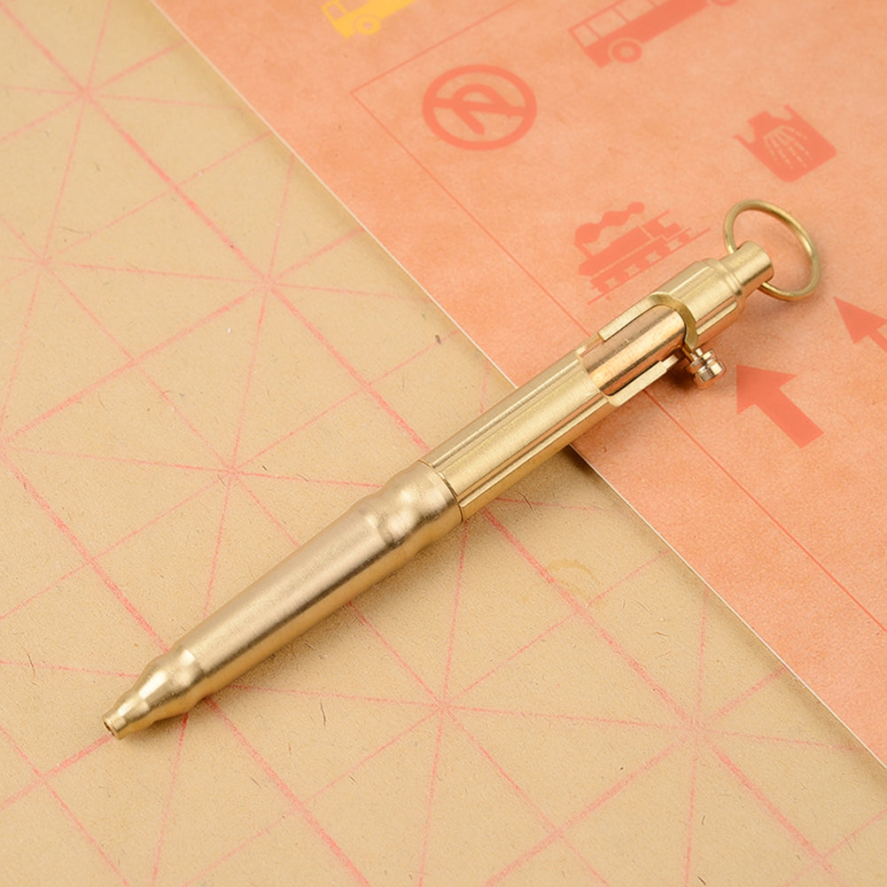 Survival Vintage Tactical Brass Pen Self Defense EDC Gear Glass Breaker Portable
