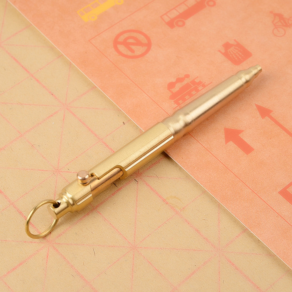 Survival Vintage Tactical Brass Pen Self Defense EDC Gear Glass Breaker Portable