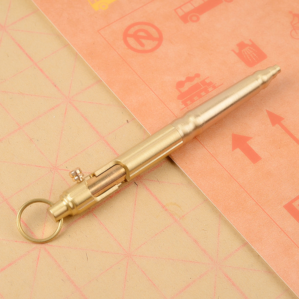 Survival Vintage Tactical Brass Pen Self Defense EDC Gear Glass Breaker Portable