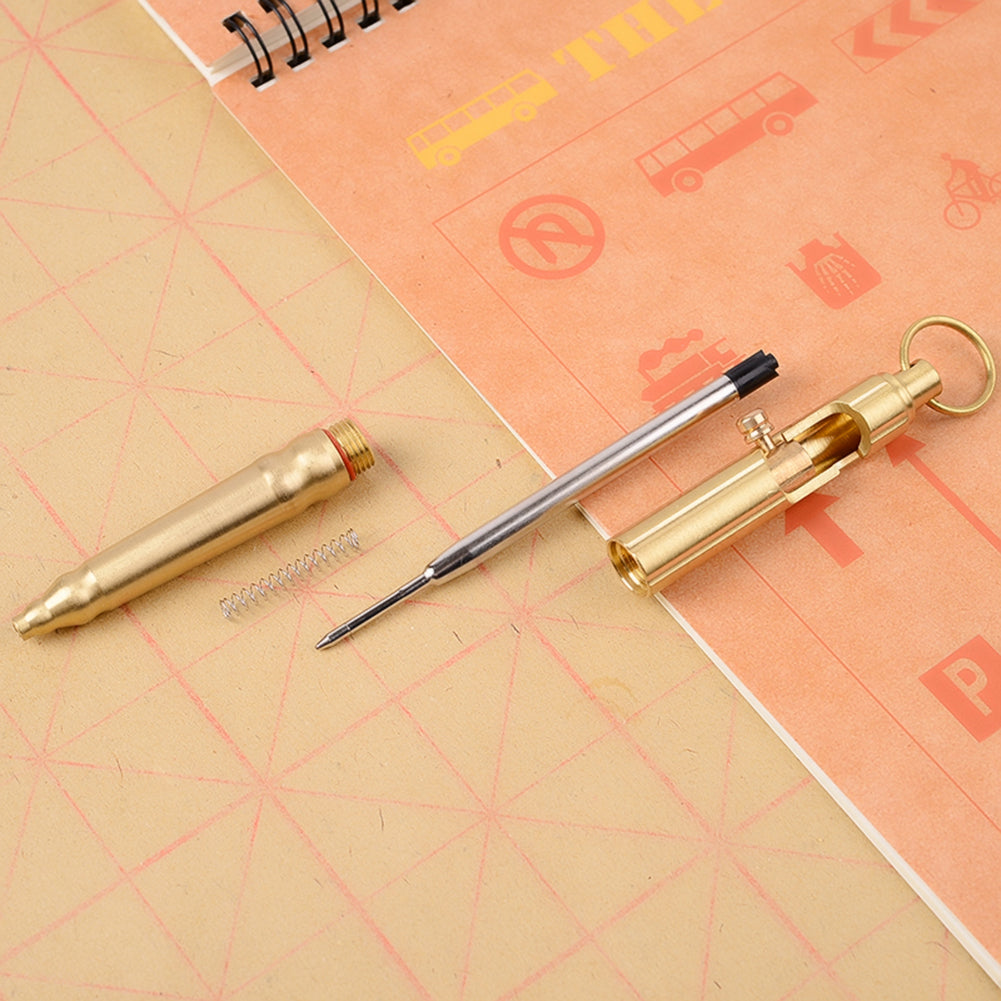 Survival Vintage Tactical Brass Pen Self Defense EDC Gear Glass Breaker Portable