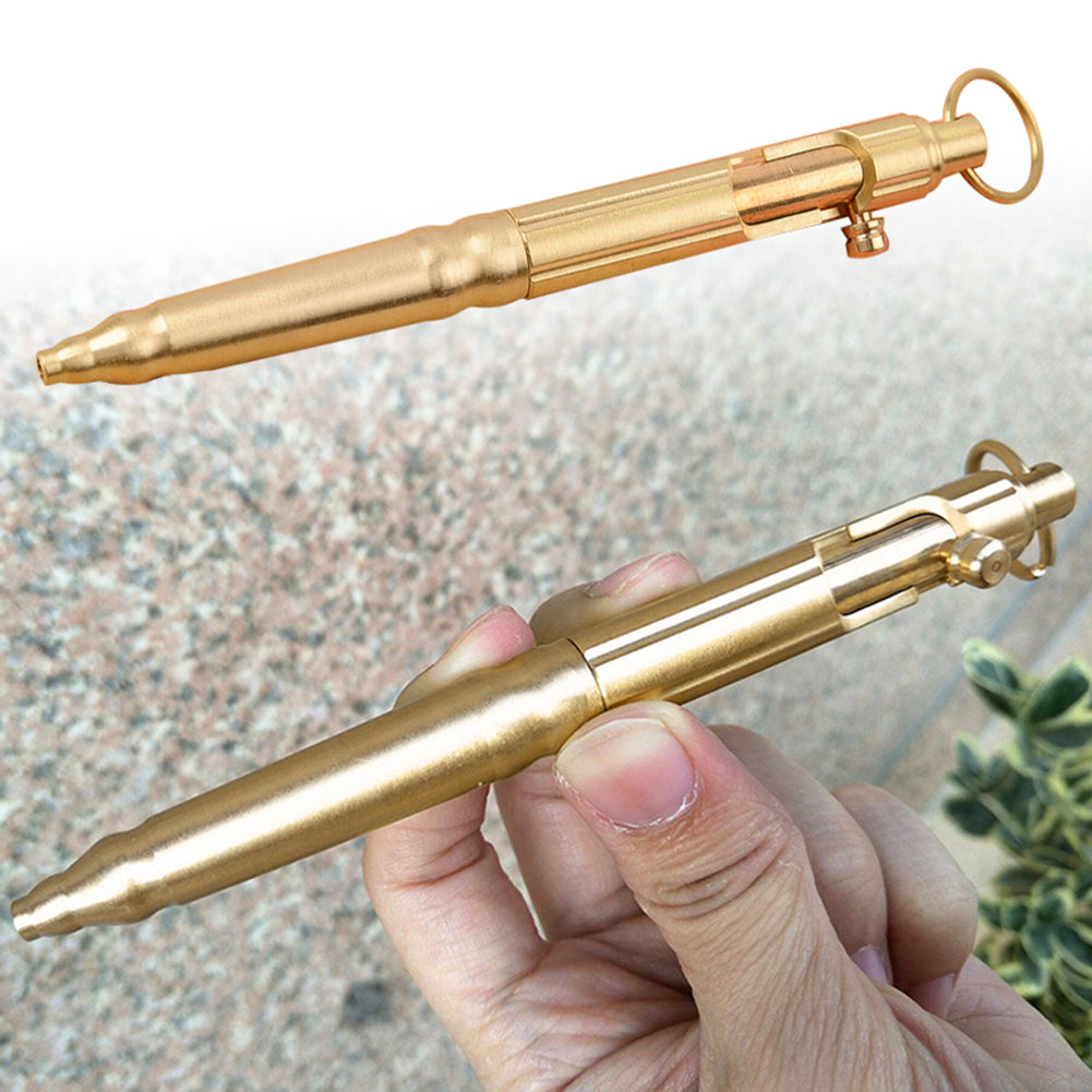 Survival Vintage Tactical Brass Pen Self Defense EDC Gear Glass Breaker Portable